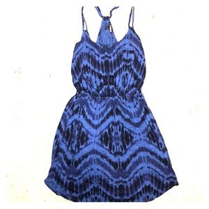 Blue razor back dress